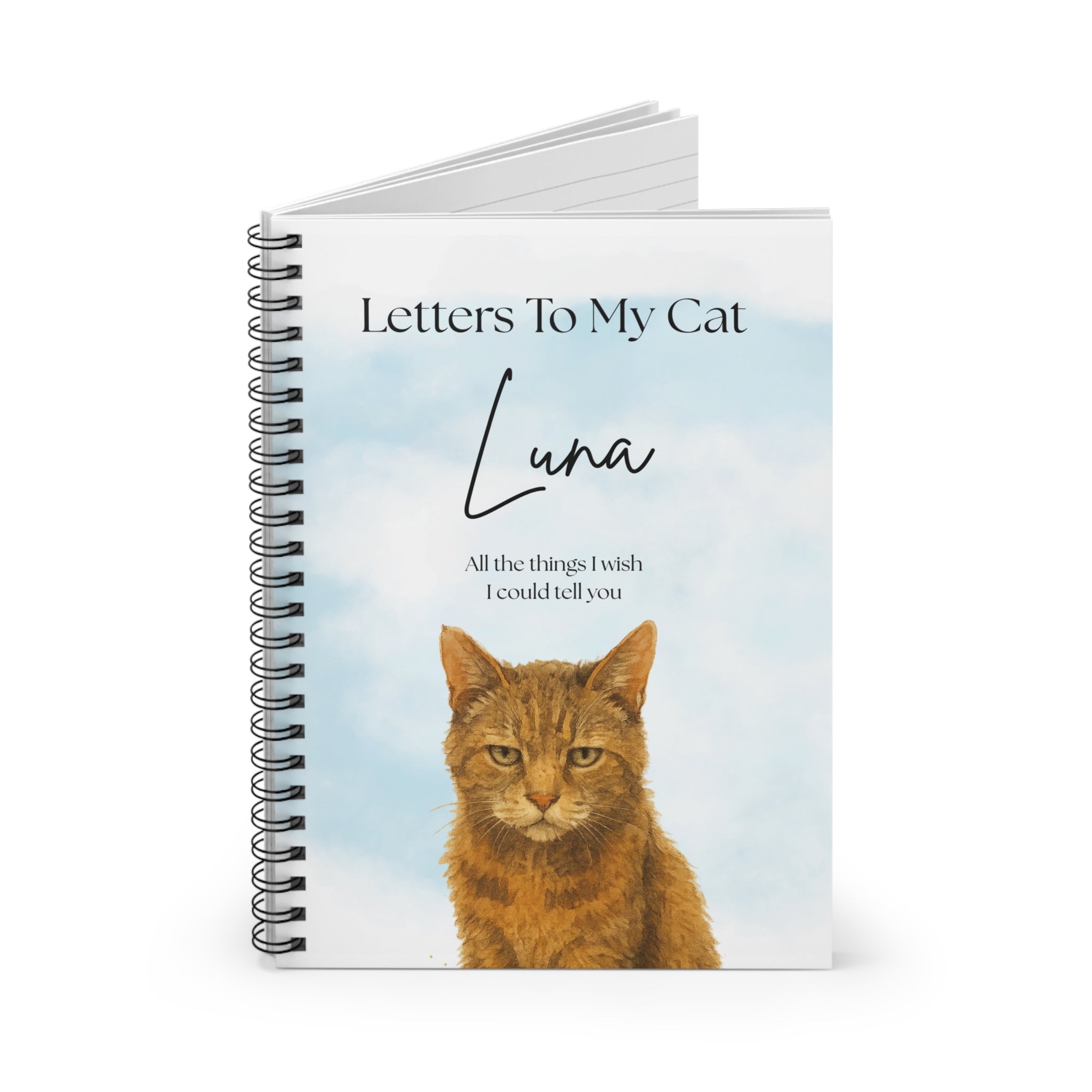 Letters to My Cat Notebook